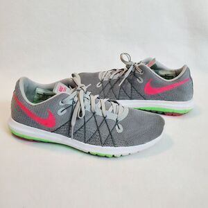Women's Nike Flex Fury 2 Sneaker Sz 9 Gray & Pink Light Weight Running Mesh